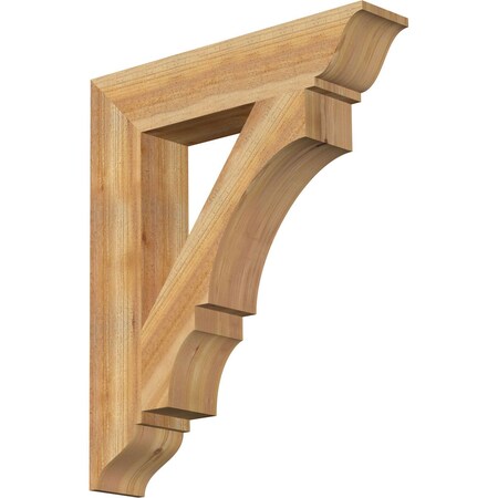 Balboa Traditional Rough Sawn Bracket, Western Red Cedar, 6"W x 30"D x 36"H
